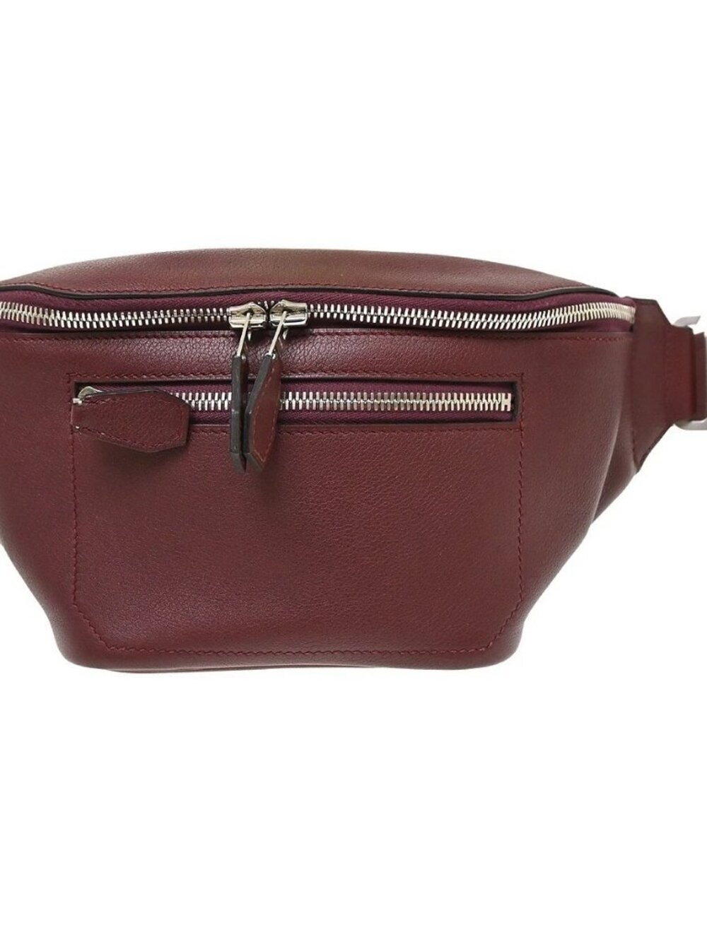 Best07 Hermes Bordeaux Evercolor City Slide Bum Bag AIT009CH KQ01628